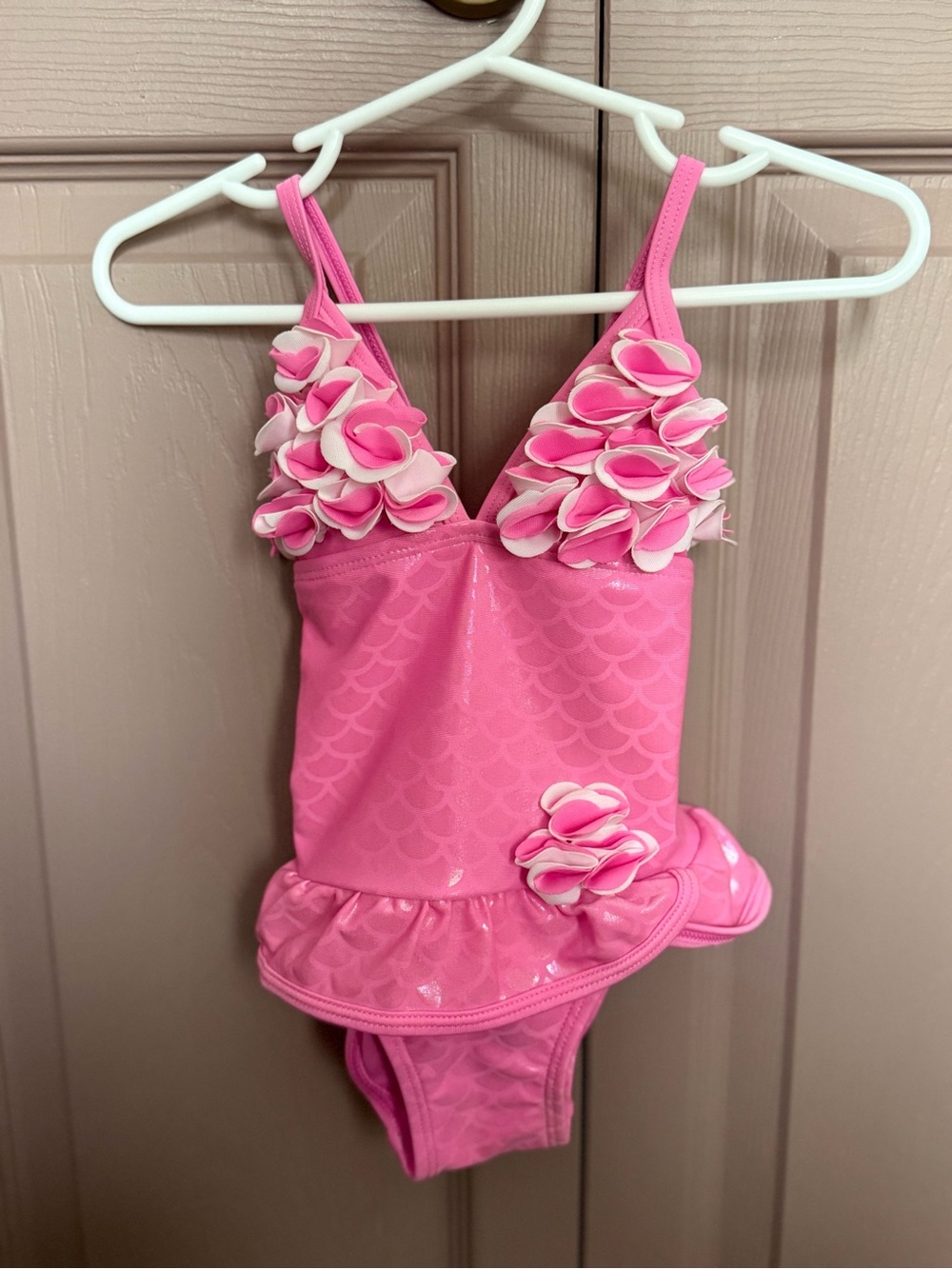 Floatimini Pink Ruffle One-Piece Swimsuit for Kids